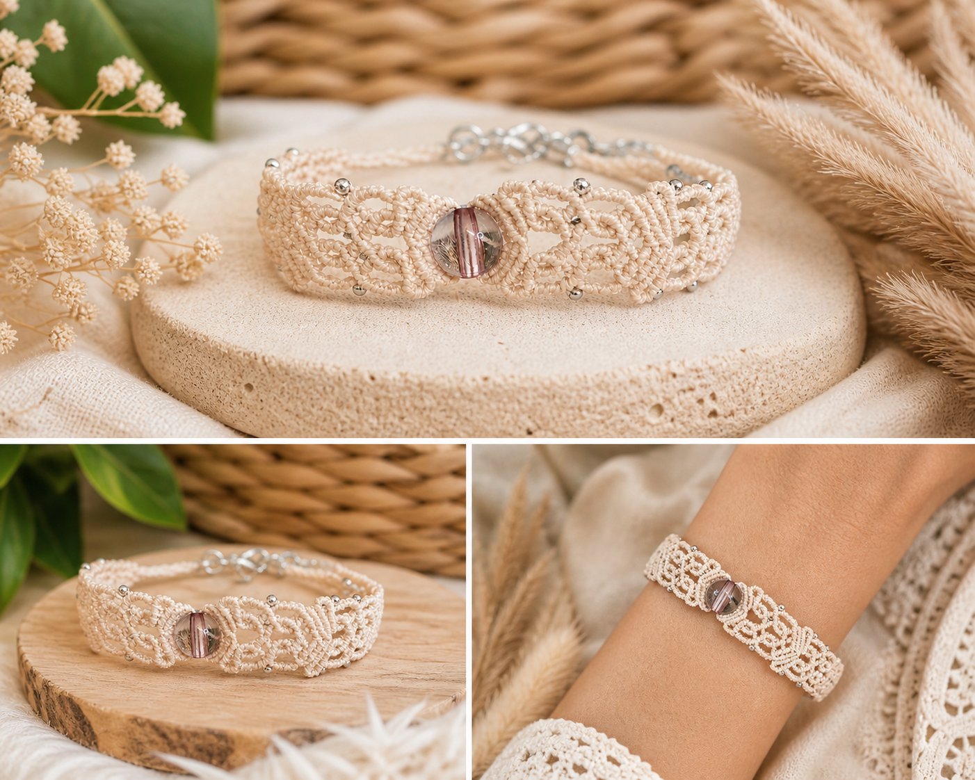 Makrilou „Naturzauber“ Makramee Armband – Bild 3